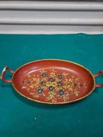 Dienblad / schaal, antiek van aluminium met Hindelooper schi, Ophalen of Verzenden, 'T Olde Gre-j, Info@toldegrej.nl, Endepoelstraat 20f Didam