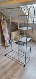 Open kledingrek aluminium, Ophalen, Met wielen, Gebruikt