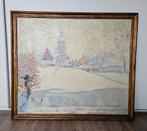 Groot olieverf schilderij gesigneerd Edmond Verstraeten 1929, Ophalen