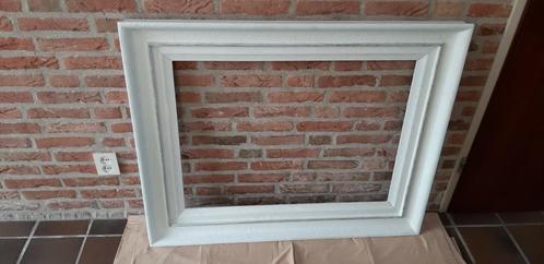 Prachtige robuuste houten schilderijlijst (wit), Huis en Inrichting, Woonaccessoires | Lijsten, Zo goed als nieuw, 75 cm of meer