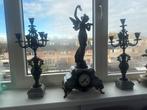 Antieke pendule met kandelaars, Antiek en Kunst, Antiek | Klokken, Ophalen