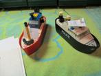 2x lego boten 310-3: Tug -314-1: Police Boat, Ophalen of Verzenden, Gebruikt, Complete set, Lego