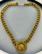 Leeuwenkop ketting voor mannen, Verzenden, Nieuw, Goud, Goud