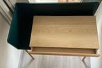 Bureau eik/groen Desk oak/green color 90*94*47, Ophalen of Verzenden, Gebruikt, Bureau