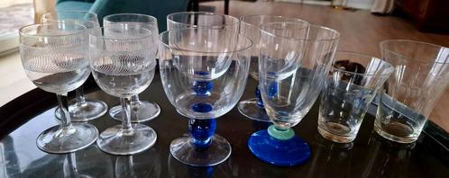 Diverse geslepen glazen 10 stuks, Huis en Inrichting, Keuken | Servies, Gebruikt, Glas of Glazen, Overige stijlen, Glas, Ophalen