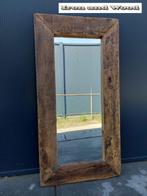 Wagonplanken/wagondelen spiegel 116x60 lijst van oud eiken, Huis en Inrichting, Woonaccessoires | Spiegels, Ophalen, 100 tot 150 cm