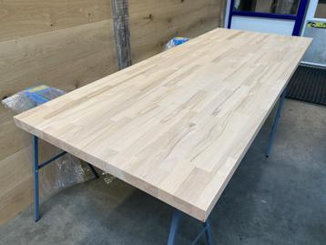 Beukenhouten werkblad werktafel 20 en 40 mm werkbanken. beschikbaar voor biedingen