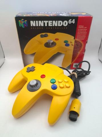 Originele Nintendo 64 controller geel met doos beschikbaar voor biedingen