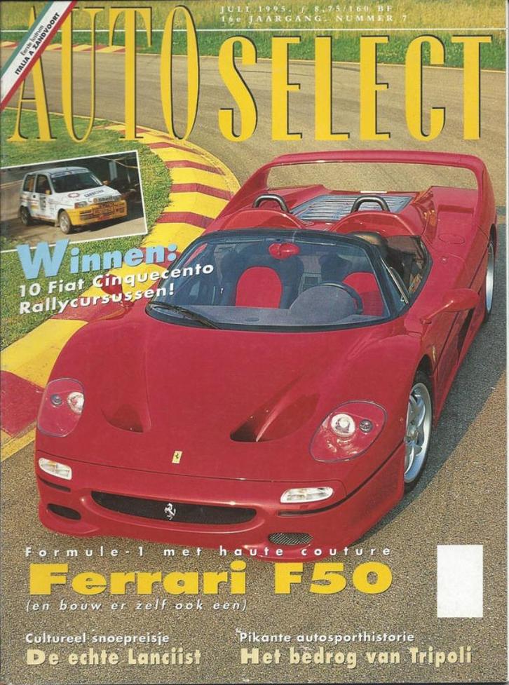 Autoselect 7 1995 : Ferrari F50 - Alfa Romeo GTV - Maserati, Boeken, Auto's | Folders en Tijdschriften, Gelezen, Algemeen, Ophalen of Verzenden