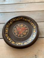 Folkloristisch houten bord rozen / bloemen decor Noorwegen., Ophalen