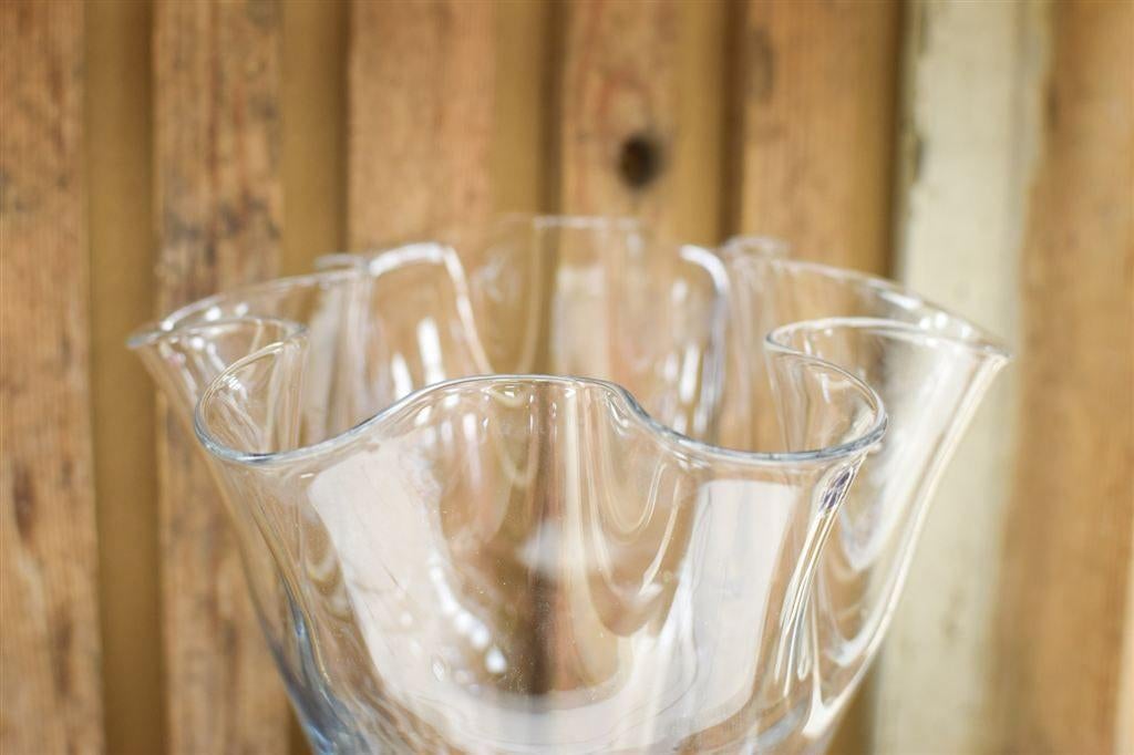 Glazen Waaier Vaas 45535, Gebruikt, Overige kleuren, Aardewerk of Porselein, Ophalen of Verzenden