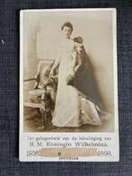Kabinetfoto koningin Wilhelmina 1898, Ophalen of Verzenden, Gebruikt, Nederland, Kaart, Foto of Prent