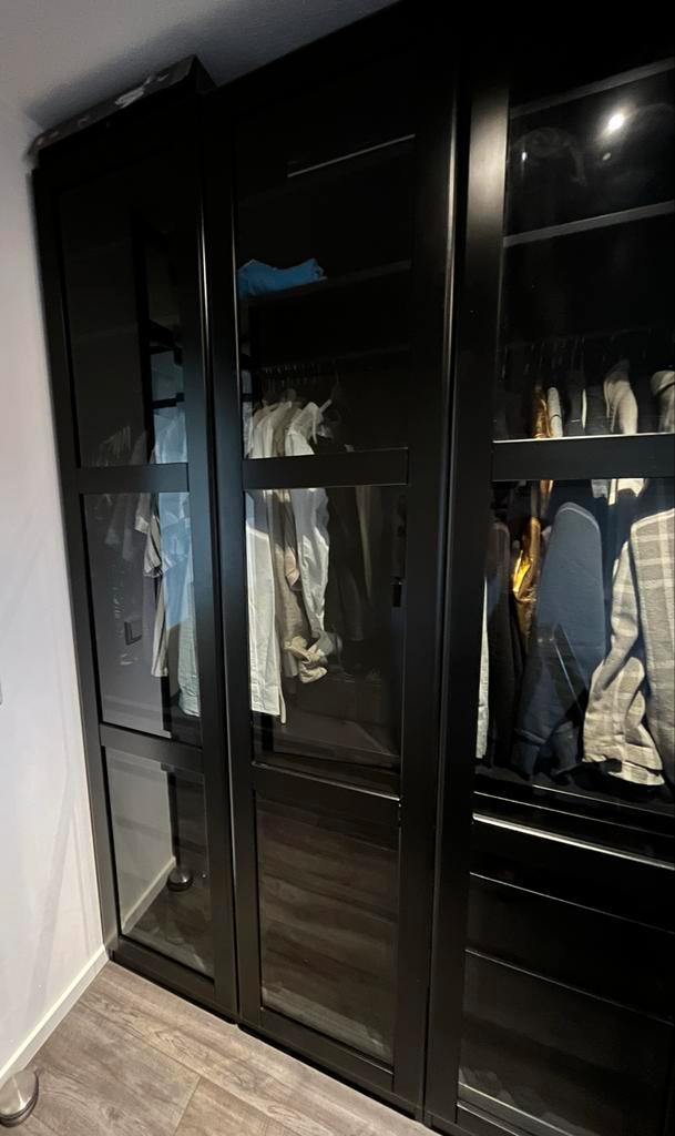 4 Zwarte IKEA PAX deuren (niet meer verkrijgbaar), Huis en Inrichting, Kasten | Kledingkasten, Zo goed als nieuw, 200 cm of meer