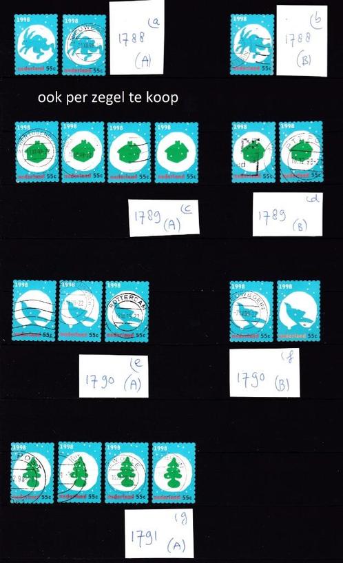 9161) Nederland 1788 1789 1790 1791 decemberzegels 1998, Postzegels en Munten, Postzegels | Nederland, Gestempeld, Ophalen of Verzenden