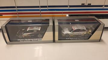2 stuks Minichamps Audi A4 DTM 2007 / 2008  beschikbaar voor biedingen