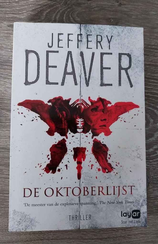 Jeffery Deaver - De oktoberlijst, Boeken, Thrillers, Zo goed als nieuw, Ophalen of Verzenden