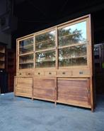 Oude Schoolkast | Grote / brede teakhouten buffetkast #2222