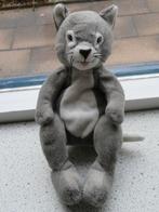 Grijze velours poes kat van IKEA met geborduurde blauwe ogen, Kinderen en Baby's, Speelgoed | Knuffels en Pluche, Ophalen of Verzenden