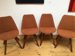 Set van vier vintage stoelen in perfecte staat, Ophalen, Bruin, Zo goed als nieuw, Vier