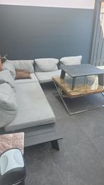Aluminium tuinset / loungeset met kussens, Tuin en Terras, Tuinsets en Loungesets, Ophalen, 5 zitplaatsen, Hocker, Aluminium