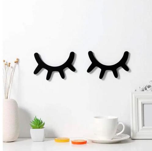 Wanddecoratie wimpers zwart 4 stuks, Huis en Inrichting, Woonaccessoires | Wanddecoraties, Nieuw, Ophalen of Verzenden