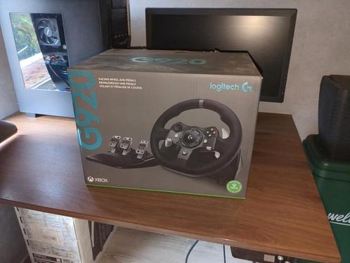 Logitech G920 race stuur en pedalen, Spelcomputers en Games, Spelcomputers | Xbox | Accessoires, Zo goed als nieuw, Xbox One, Xbox Series X