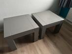 Bijzettafel 2 stuks - Gratis af te halen, Huis en Inrichting, Tafels | Bijzettafels, Vierkant, 55 tot 75 cm, Hout, Ophalen