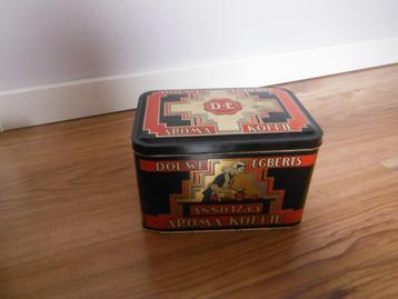 2 vintage koffie blikken: D.E. en Van Nelle's koffie beschikbaar voor biedingen