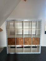 Ikea KALLAX - Witte open kast met vakken, Ophalen, Kunststof, 100 tot 150 cm, Zo goed als nieuw