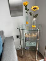 Etagere /open vitrine van glas  gratis accesoires, Minder dan 100 cm, 25 tot 50 cm, 50 tot 100 cm, Ophalen of Verzenden