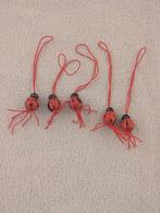 5 Lieveheersbeestje Hangers in Goede Staat, Hobby en Vrije tijd, Knutselen, Ophalen of Verzenden, Gebruikt, Overige typen