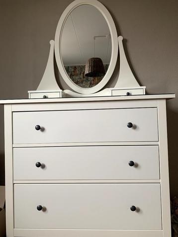 ladekast met spiegel - Wit - Make-up tafel - Ikea - Hemnes   beschikbaar voor biedingen
