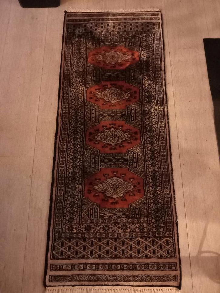Handgeknoopt Perzisch Zijde Tapijt - 125x47cm, Huis en Inrichting, Stoffering | Tapijten en Kleden, Ophalen of Verzenden