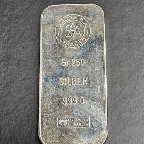 250 gram argor chiasso zilverbaar, Postzegels en Munten, Edelmetalen en Baren, Ophalen of Verzenden