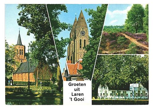 38474	Laren	NH	t Gooi	_Nette oude kaart Onbeschreven, Verzamelen, Ansichtkaarten | Nederland, Ongelopen, Noord-Holland, Ophalen of Verzenden