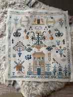 Antieke merklap 40x47 cm izgst, Antiek en Kunst, Antiek | Kleden en Textiel, Ophalen of Verzenden