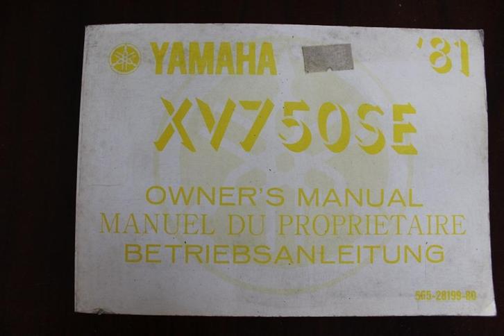 Yamaha XV750SE 1980 1981 motorcycle owner's manual XV 750, Motoren, Handleidingen en Instructieboekjes, Yamaha, Ophalen of Verzenden