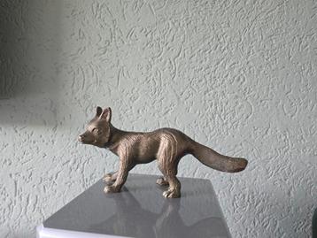 Bronskleurig Vosje met Gat  voor een dun kaarsje beschikbaar voor biedingen