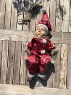 Marionet - clown op schommel - 60 cm hoog, Verzamelen, Poppen, Ophalen, Pop