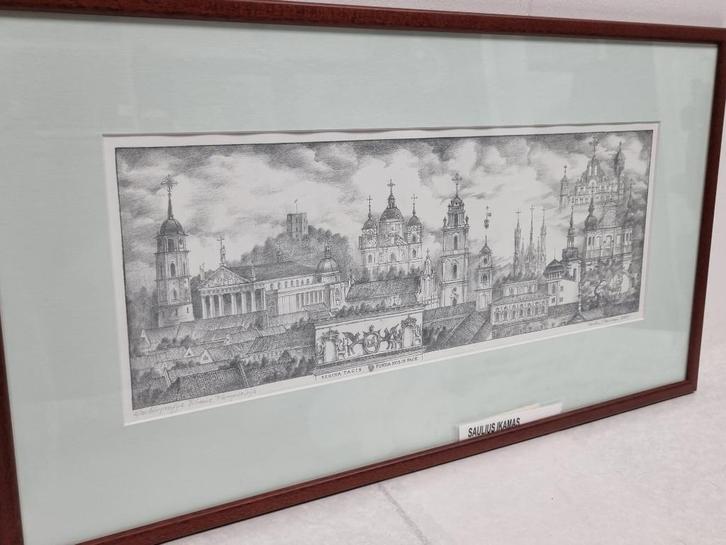 Saulius Ikamas - Vilnius, Antiek en Kunst, Kunst | Litho's en Zeefdrukken, Ophalen of Verzenden