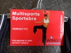 Wings sport bh 75E zwart medium - high. Nieuw met kaartje, Maat 38/40 (M), Zwart, Nieuw, Ophalen of Verzenden