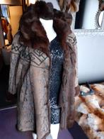 Unieke suede lammycoat bontjas met capuchon echt bont XXL, Kleding | Dames, Jassen | Winter, Ophalen of Verzenden, Zo goed als nieuw