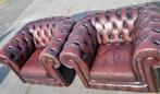 Set van 2 Chesterfield club fauteuils + BEZORGING GRATIS, Ophalen of Verzenden