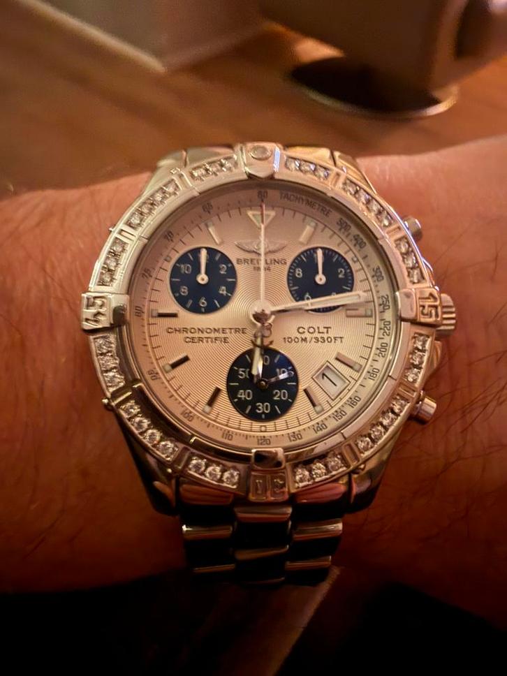 Breitling Colt Chrono A73350, Sieraden, Tassen en Uiterlijk, Horloges | Heren, Zo goed als nieuw, Polshorloge, Breitling, Staal