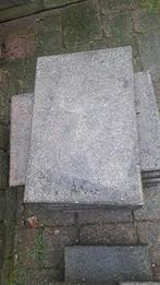 9 tuinbeton tegels 60 bij 40cm en een paar afwijkenden, Ophalen, Gebruikt, Beton, Terrastegels