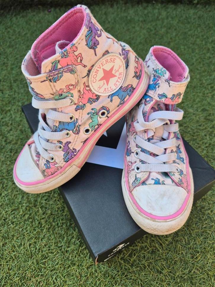 Converse All Stars maat 28 unicorns, Kinderen en Baby's, Kinderkleding | Schoenen en Sokken, Zo goed als nieuw, Schoenen, Meisje