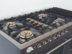 🍀 Luxe Fornuis Boretti 120cm antraciet + rvs grill, 60 cm of meer, Ophalen of Verzenden, Zo goed als nieuw, Energieklasse A of zuiniger