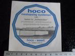 sticker hoco mestopslag systemen weert logo, Verzenden, Zo goed als nieuw, Bedrijf of Vereniging
