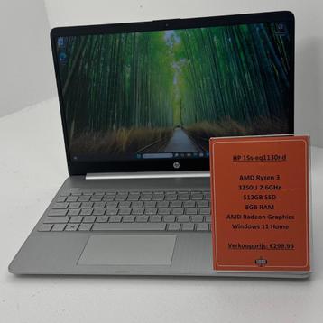HP 15s-eq1130nd Laptop | AMD Ryzen 3 3250U 2.6GHz 512GB SSD  beschikbaar voor biedingen