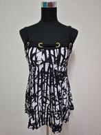 Top103 - Zwart-witte tankini top maat 42 (1), Ophalen of Verzenden, Zo goed als nieuw, Zwart, Overige typen